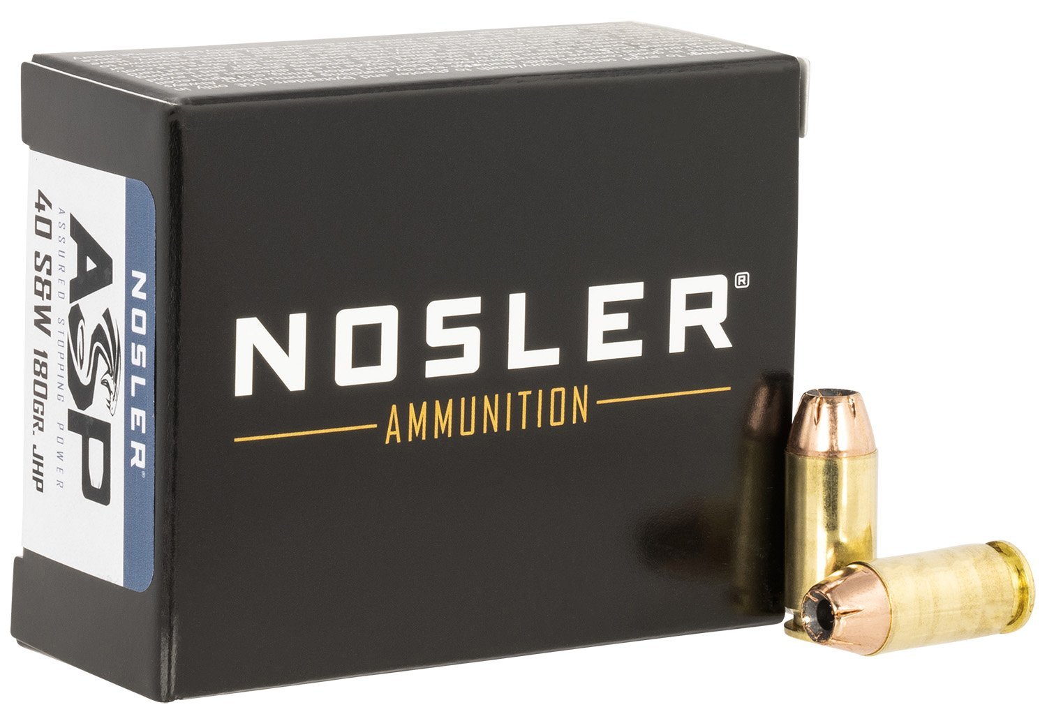 Nosler ASP .40 S&W 180-grain Jacketed Hollow Point ammunition