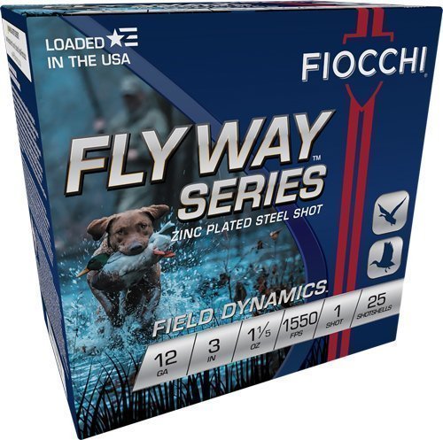 Fiocchi Flyway 12 Gauge 3 in 1-1/5oz #1 Steel shotshells