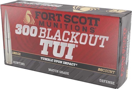 Fort Scott Munitions TUI 300 AAC Blackout solid copper ammunition 20-round box