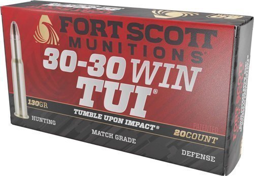 Fort Scott Munitions TUI 30-30 Win 130-grain solid copper ammunition