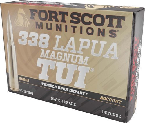 Fort Scott Munitions .338 Lapua Magnum 250-grain TUI solid copper ammunition