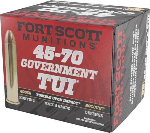 Fort Scott Munitions 45-70 Government 300-grain TUI solid copper ammunition