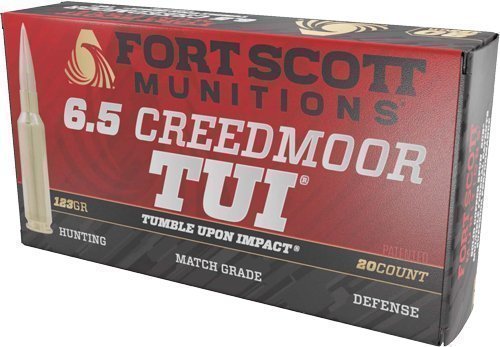 Fort Scott Munitions TUI 6.5 Creedmoor 123-grain solid copper ammunition