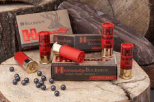 Hornady Varmint Express 12 Gauge 2.75 in #4 Buckshot 24-pellet ammunition box