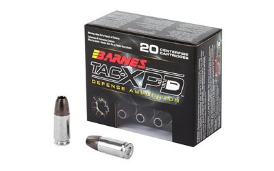 Barnes TAC-XPD 9mm Luger +P 115-grain TAC-XP hollow point ammunition