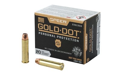 Speer Gold Dot .327 Federal Magnum 100-grain Jacketed Hollow Point ammunition