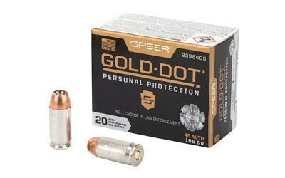 Speer Gold Dot .45 ACP 185-grain Jacketed Hollow Point ammunition