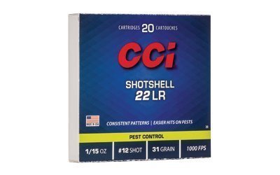 CCI P22SS .22 LR 31-grain #12 shotshell ammunition 20-round box