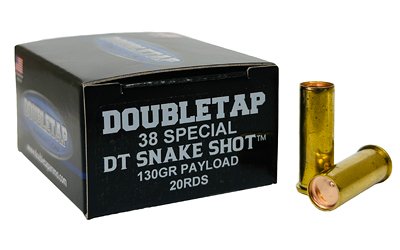 Double Tap SnakeShot .38 Special 130-grain #9 shot 20-round shotshell box