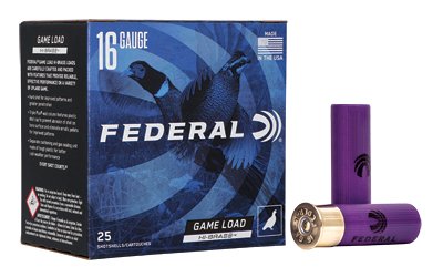 Federal Game-Shok Hi-Brass 16 Gauge 2-3/4 in 1-1/8 oz #7.5 lead shot ammunition