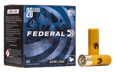 Federal Game-Shok Upland 20 Gauge 2-3/4 inch 7/8 oz #7.5 lead shot shells