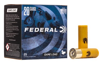 Federal Game-Shok Upland 20 Gauge 2-3/4 in 7/8 oz #8 lead shot ammunition