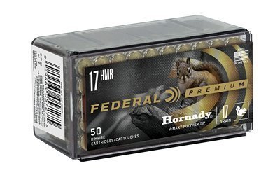 Federal Premium V-Shok 17 HMR 17-grain Hornady V-MAX ammunition 50rd