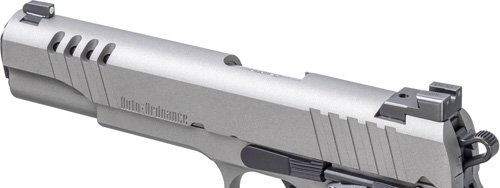 AUTO-ORDNANCE 1911A1 45ACP - STAINLESS NGT SGT RUBBER GRIPS - Image 2