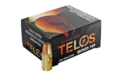 G2 Research Telos 9mm +P 92gr Fracturing Copper Hollow Point ammunition
