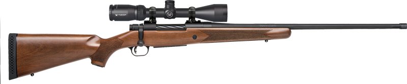 Mossberg Patriot 7mm Rem Mag 24in walnut stock rifle with Vortex 3-9x40 scope