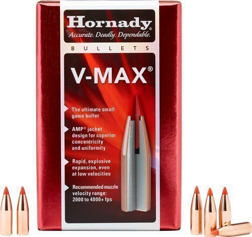 HORNADY BULLETS 22 CAL .224 - 55GR V-MAX 100CT 40BX/CS