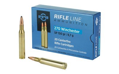 PPU PP2702 .270 Winchester 150-grain Soft Point ammunition 20rd box