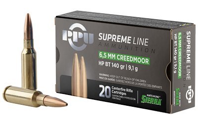 PPU Supreme 6.5 Creedmoor 140-grain Sierra MatchKing BTHP ammunition