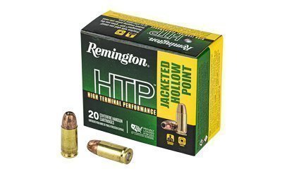 Remington HTP 9mm +P 115 grain Jacketed Hollow Point ammunition box