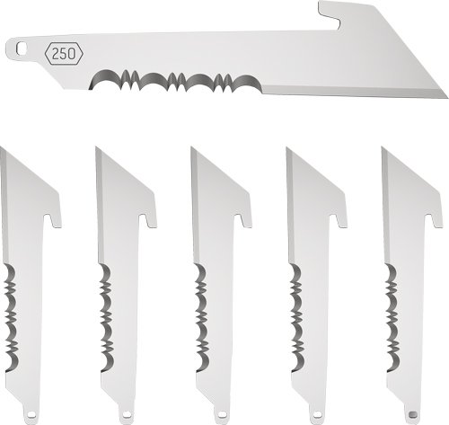 Outdoor Edge 2.5" utility blades serrated 6-pack