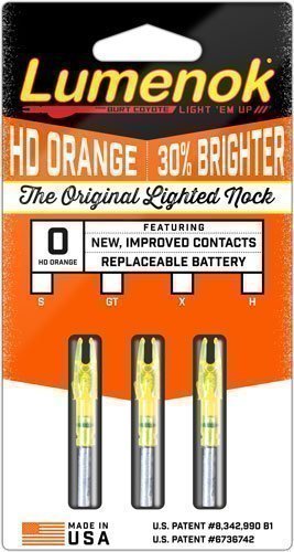LUMENOK LIGHTED NOCK - SIGNATURE SERIES HD ORANGE 3PK