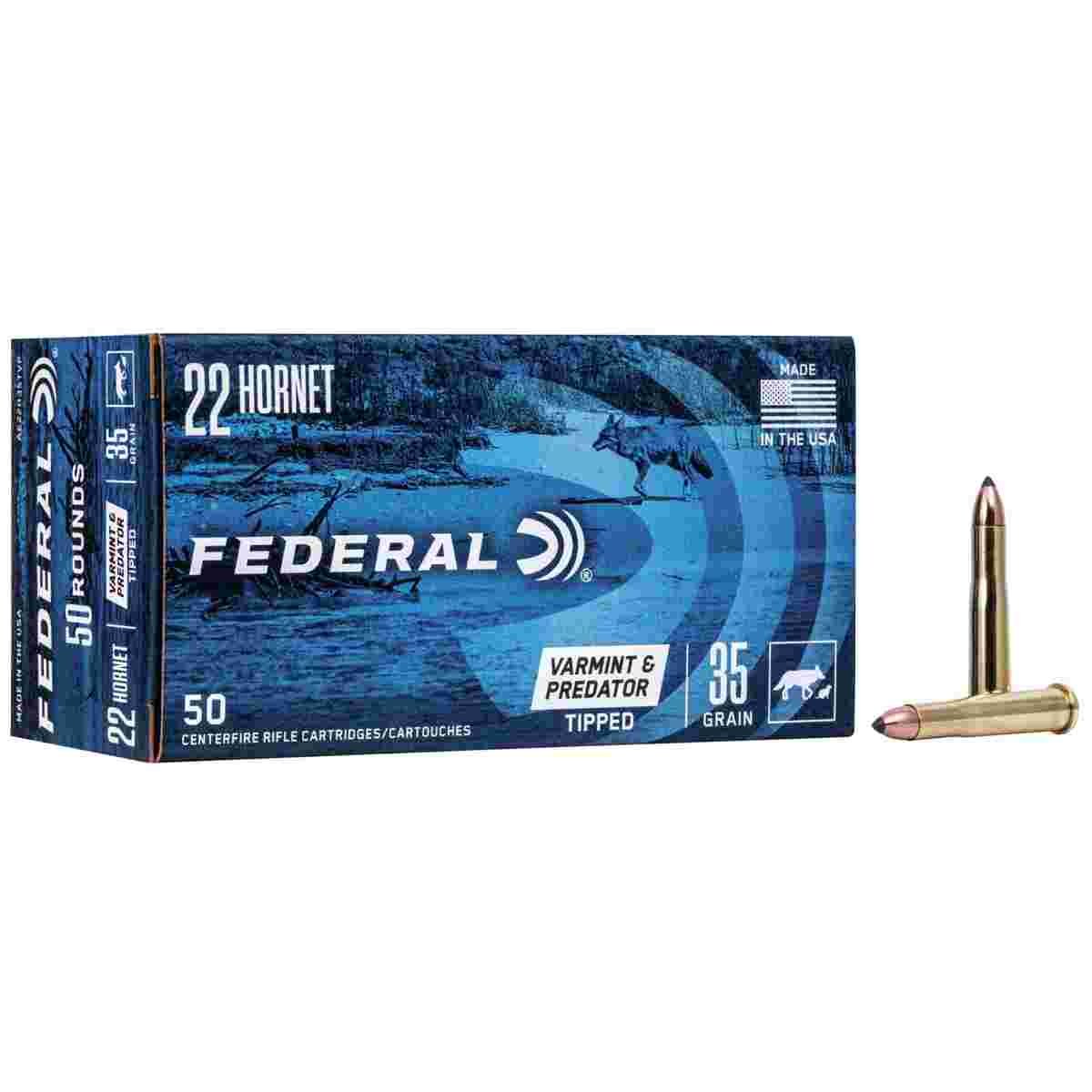 Federal American Eagle Varmint & Predator .22 Hornet 35-grain polymer-tipped ammunition