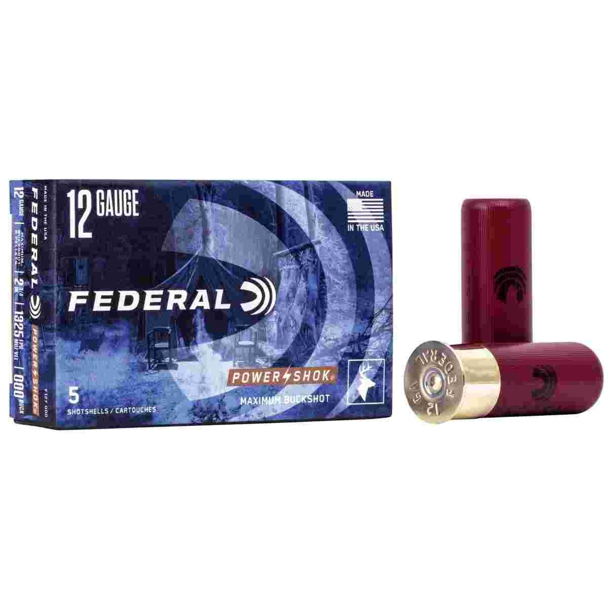Federal Power-Shok 12 Gauge 2.75-inch #000 Buckshot shotshell