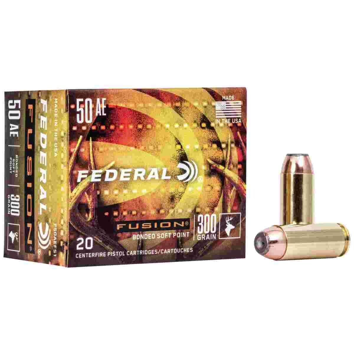 Federal Fusion .50 Action Express 300-grain Fusion Soft Point ammunition