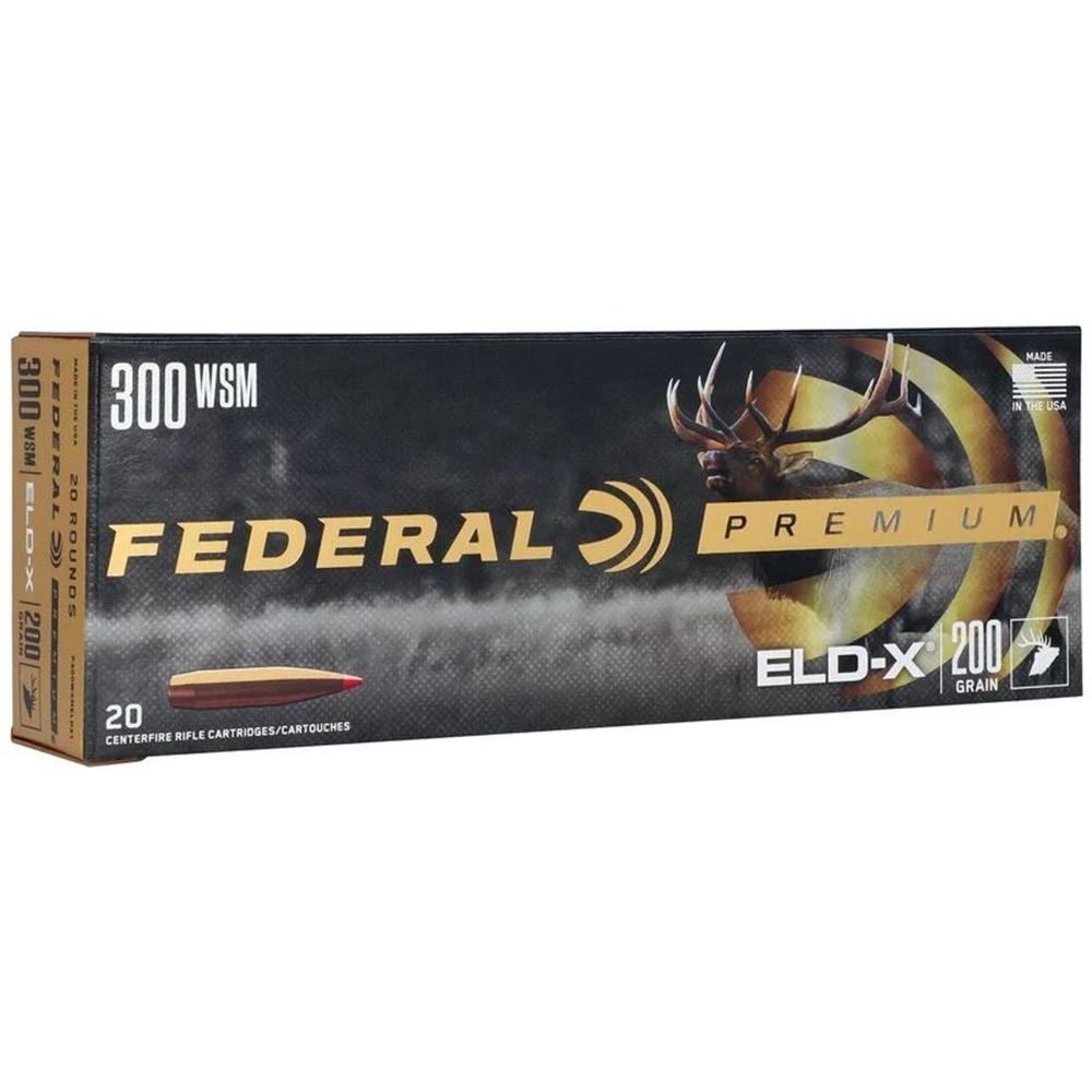Federal Premium 300 WSM 200gr Hornady ELD-X polymer tip rifle ammunition 20 rounds