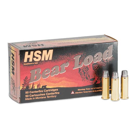 HSM Bear Load .357 Magnum 180-grain hard-cast lead RNFP ammunition box