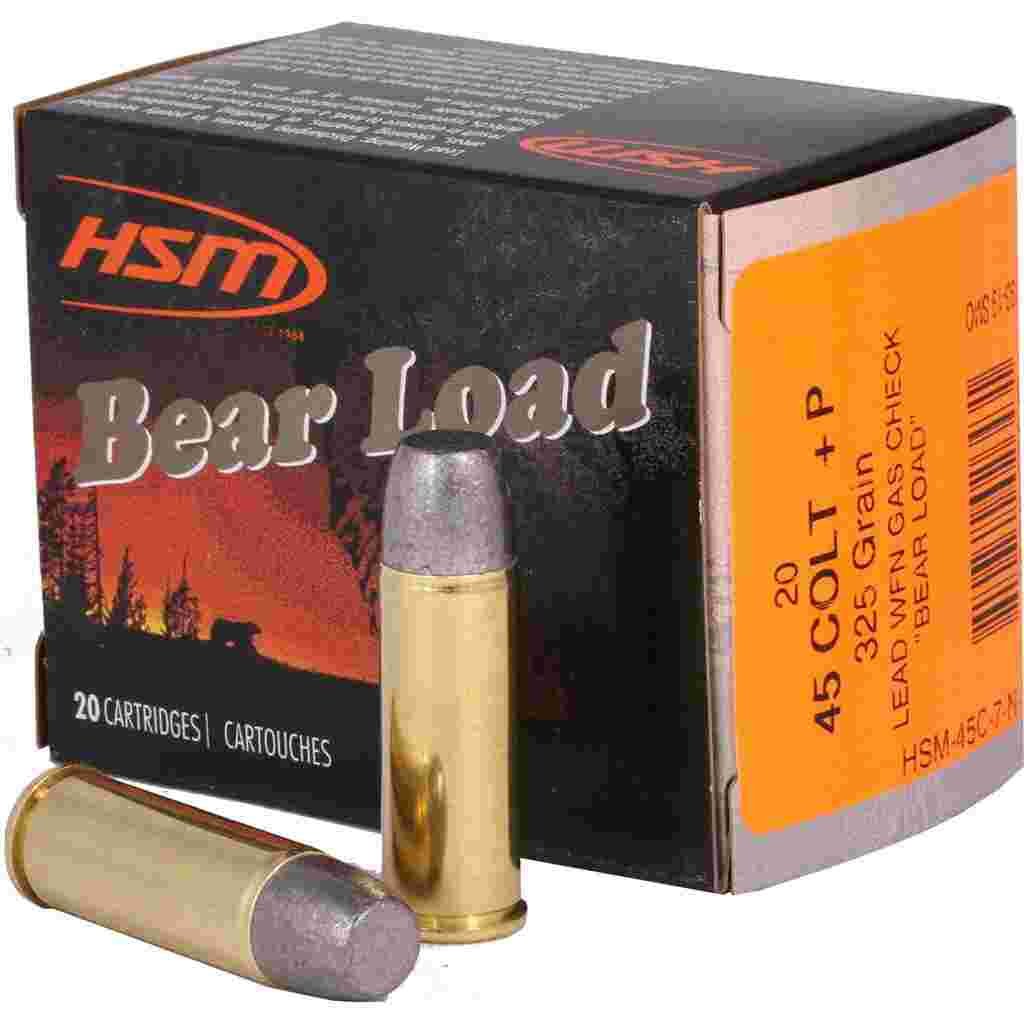 HSM Bear Load .45 Long Colt 325-grain hard-cast WFN ammunition