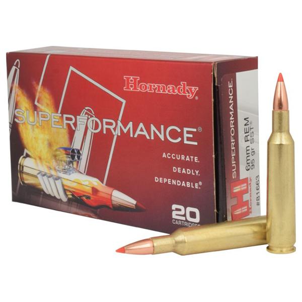 Hornady Superformance 6mm Remington 95-grain SST polymer-tipped ammunition