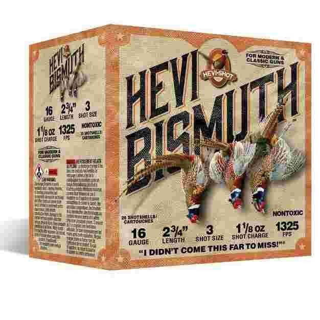 HEVI-Shot HEVI-Bismuth Upland 16 Gauge 2-3/4" #3 Bismuth shotshells