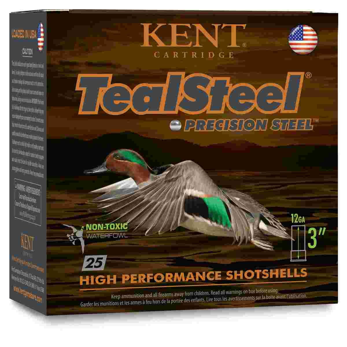 Kent TealSteel 12 Gauge 3 inch 1-1/4 oz #6 steel shot 25ct