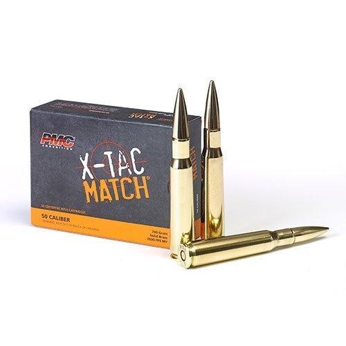 PMC X-TAC Match .50 BMG 740-grain Solid Brass ammunition