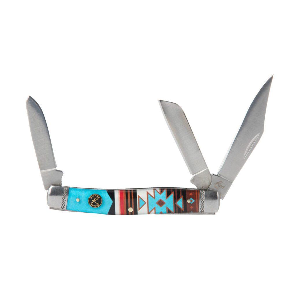 ABKT Roper Stockman Sunset Series II knife blade lengths vary