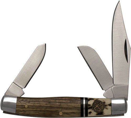 American Buffalo ABKT ROPER Laredo Stag Stockman folding knife blade lengths vary