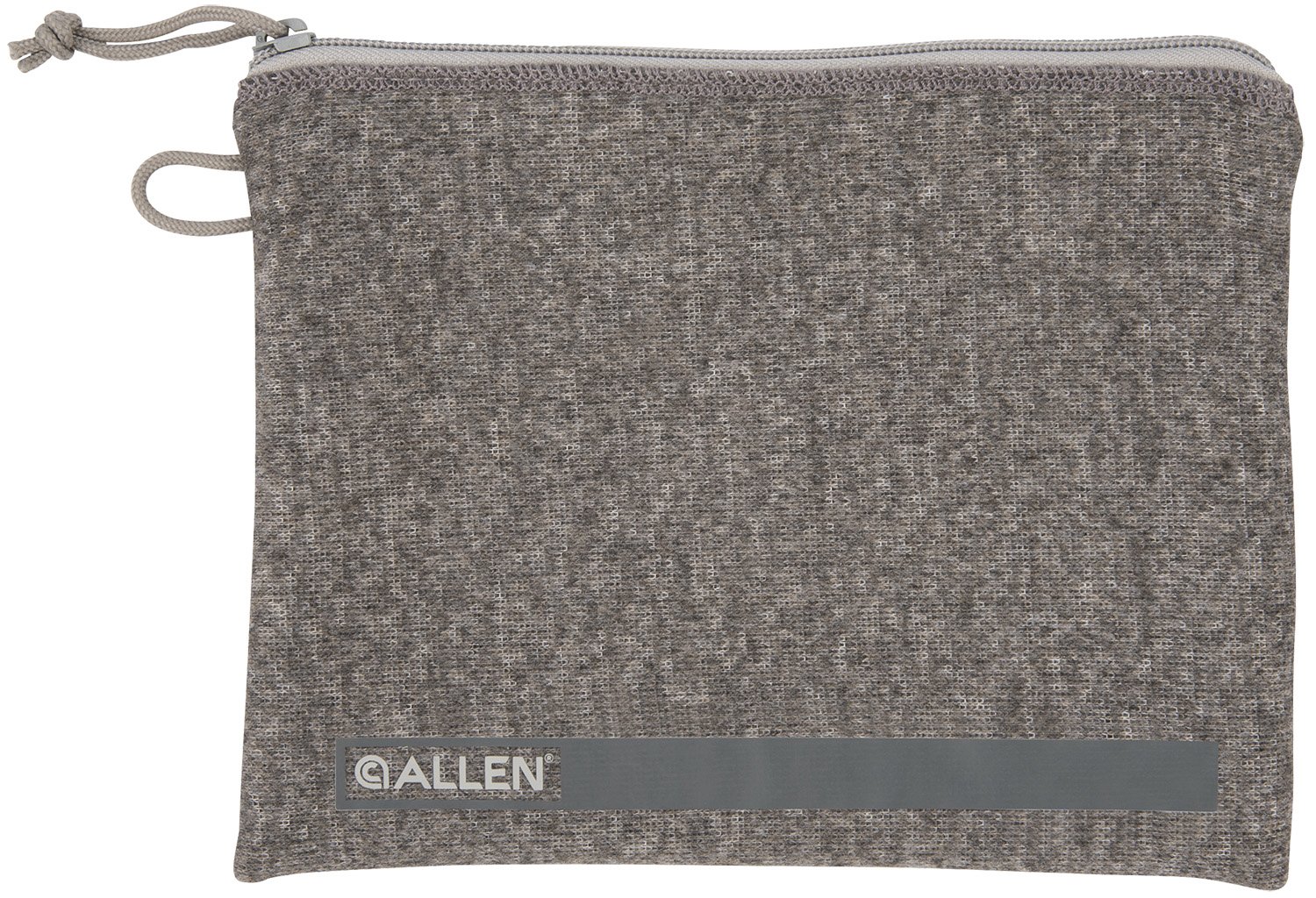 Allen 3627 Pistol Pouch  Gray Polyester w/Lockable Zippers, ID Label & Fleece Lining Holds Full Size Handgun 7" L x 9" W Interior Dimensions