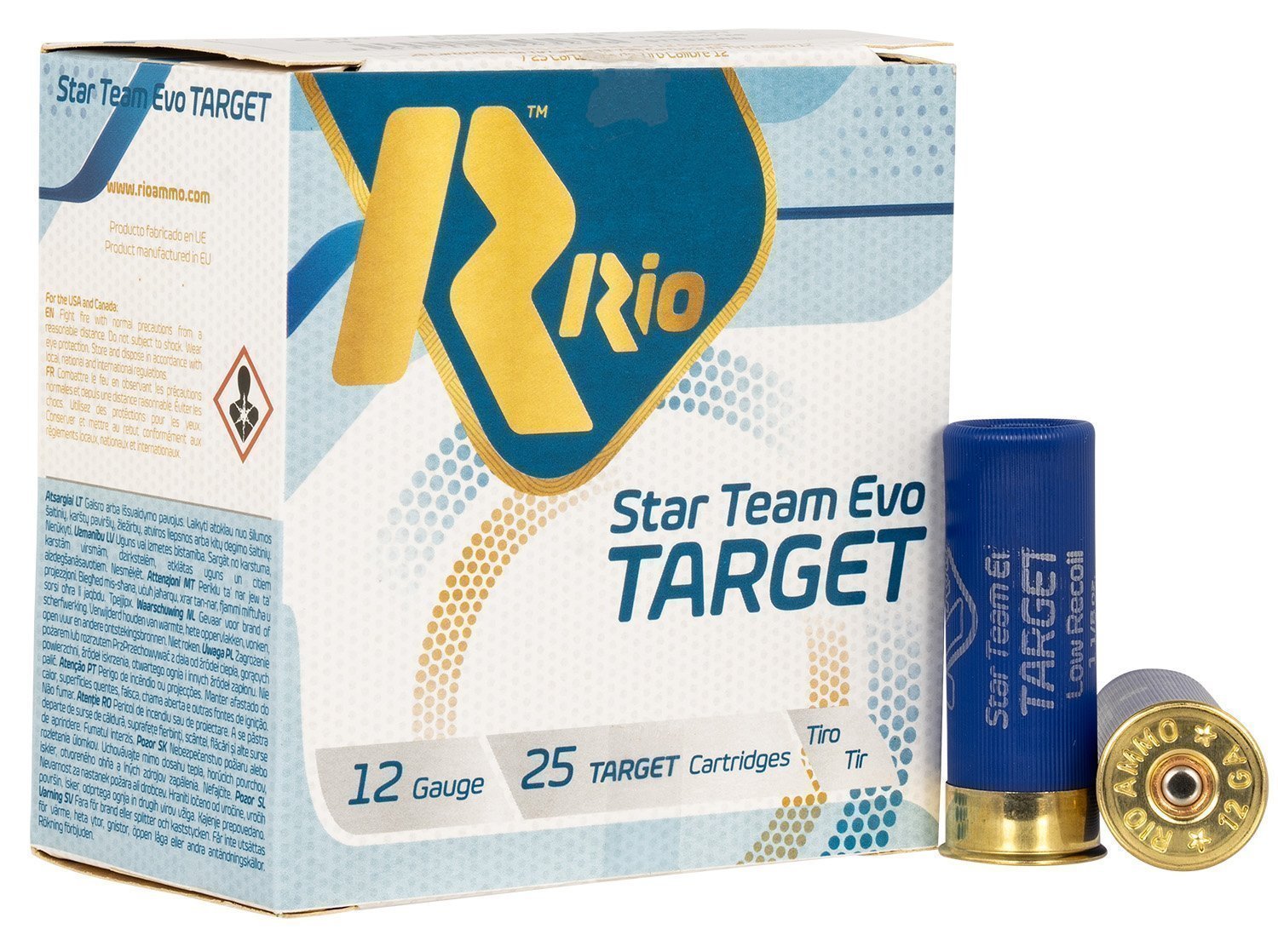 Rio Star Team Target 12 Gauge 2.75" 1-1/8 oz #8 shot shells