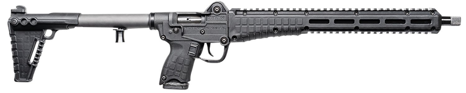 Kel-Tec SUB2K9GLKBLK SUB2000 Gen3 9mm Luger 15+1 16.15" Black Nitride Steel Barrel, Black Folding Aluminum Receiver, M-LOK Slots w/Picatinny Style Rail Handguard, Black Folding Stock