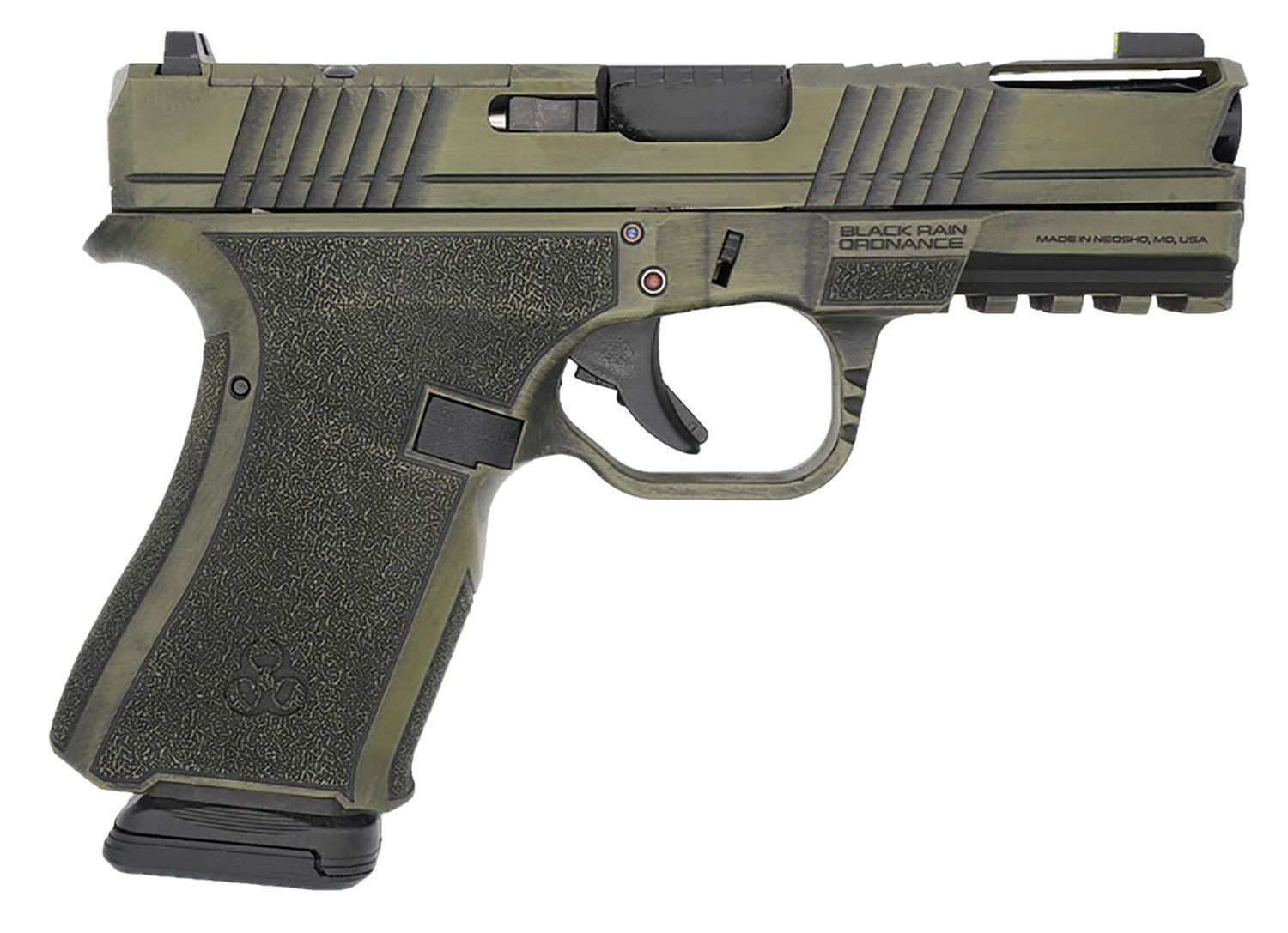 Black Rain Ordnance FLP9MMBGB   Compact Frame 9mm 15+1 4" Stainless Steel Slide