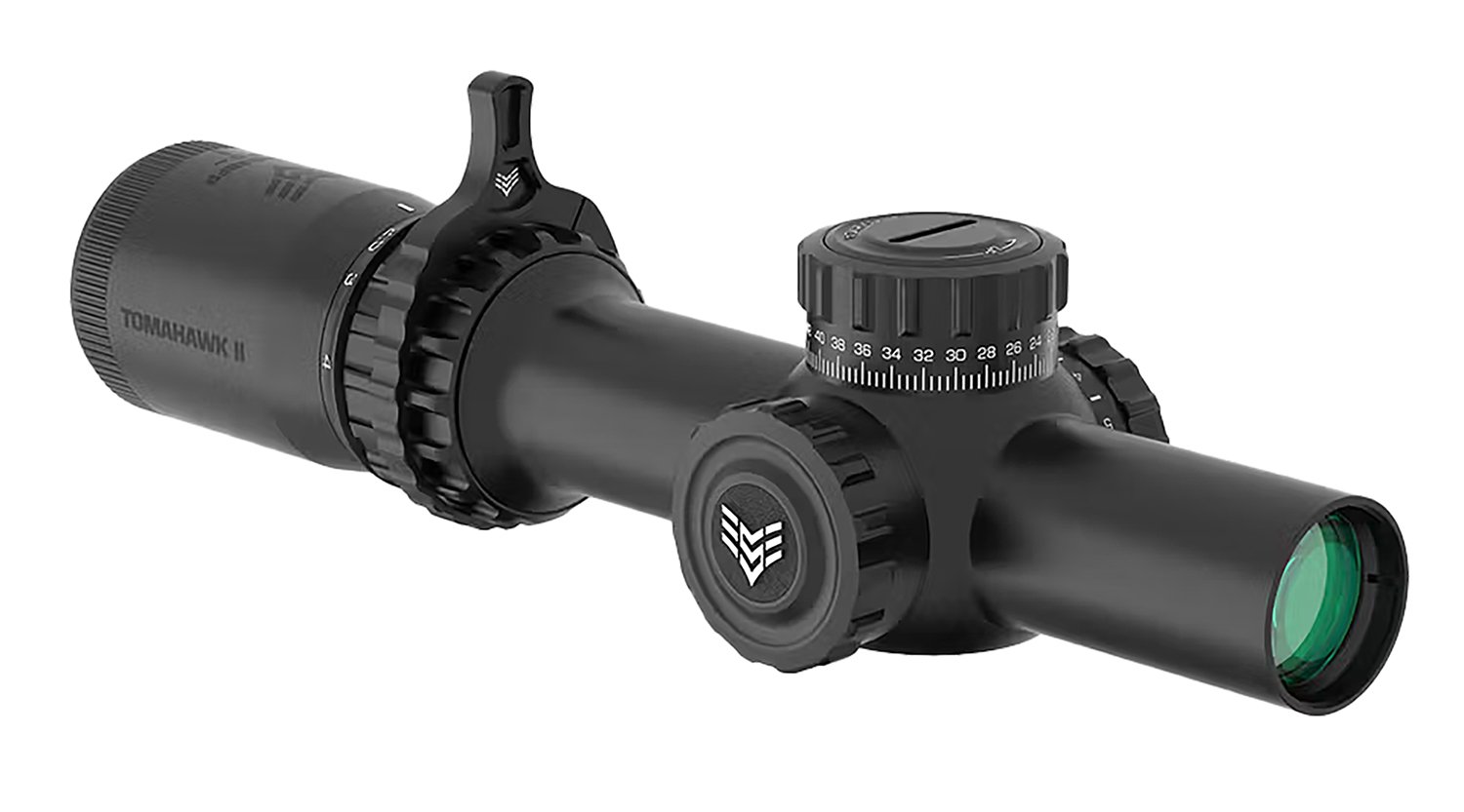 Swampfox Optics THK14241-RB Tomahawk II  Black 1-4x24mm 30mm Tube BDC Red Reticle