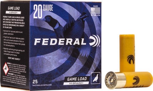 Federal Game-Shok Hi-Brass 20 Gauge 2.75 in 1 oz #4 lead shot ammunition
