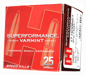 Hornady Superformance Varmint .17 Hornet 20-grain V-MAX ammunition