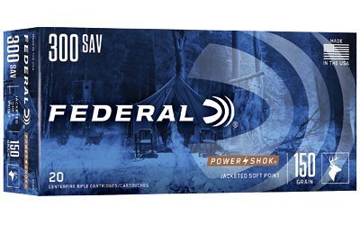 Federal Power-Shok .300 Savage 150-grain Jacketed Soft Point ammunition