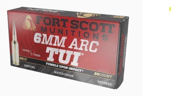 Fort Scott Munitions 6mm ARC 90-grain TUI rifle ammunition 20rd box