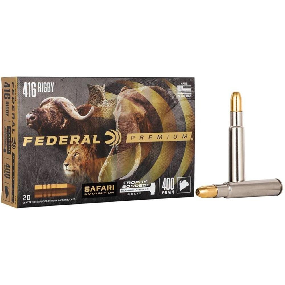 Federal Premium Cape-Shok .416 Rigby 400-gr Trophy Bonded Sledgehammer Solid ammunition