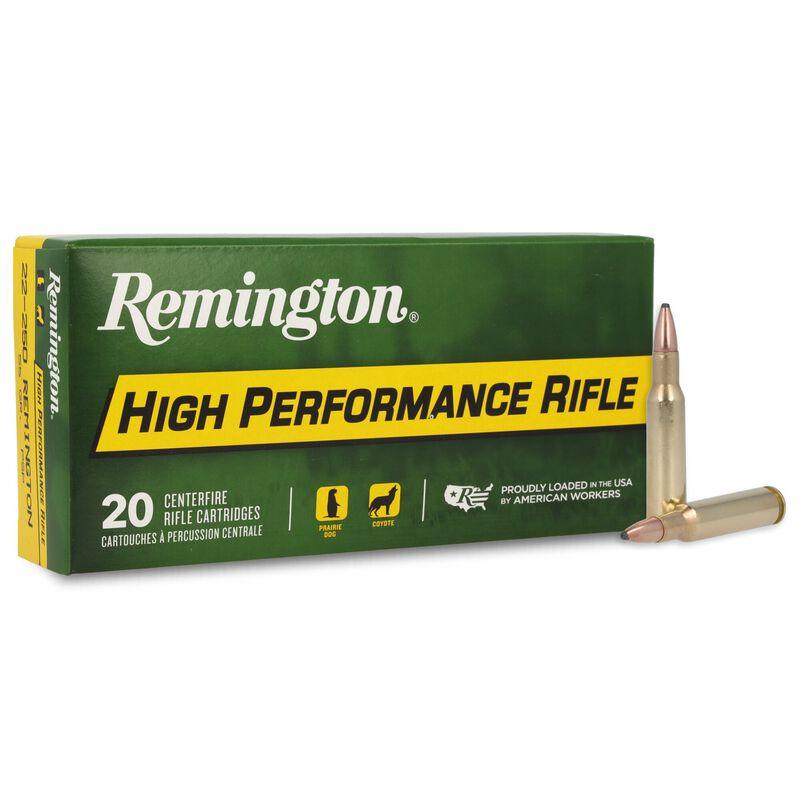 Remington High Performance 22-250 Rem 55-grain PSP ammunition