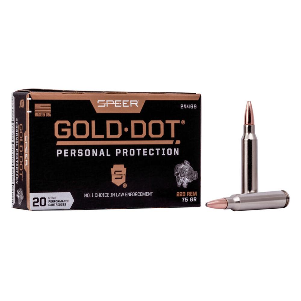 Speer Gold Dot .223 Rem 75-grain Soft Point ammunition